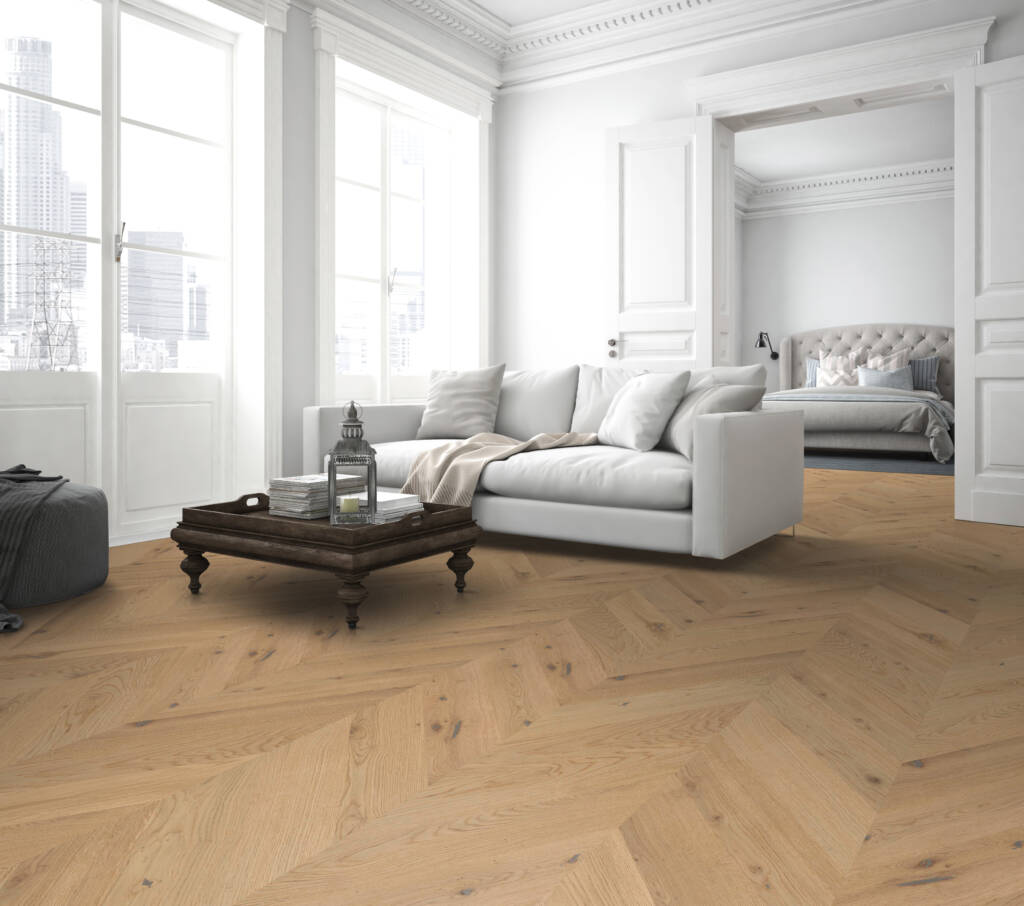 Lignum Reeds Imperial Oak Chevron 90 - Lignum Flooring